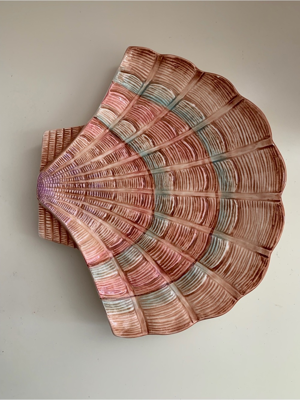 Fitz & Floyd Shell Dish Pink Trinket Plate Decor Beach Ceramic Textured China - Picture 5 of 14